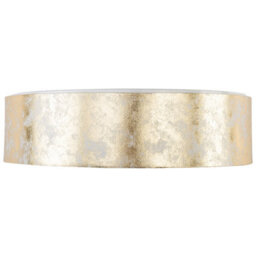 Beliani 45Cm Gold-Foil Polycotton Drum Ceiling Light - Boho Glam Flush Pendant - thumbnail 2