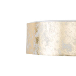 Beliani 45Cm Gold-Foil Polycotton Drum Ceiling Light - Boho Glam Flush Pendant - thumbnail 5