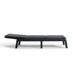 2 X Keter Atlas Sun Lounger Bed Chair With Cushion Garden Seat Graphite Grey - thumbnail 9