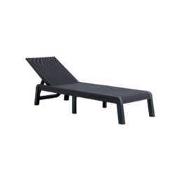 2 X Keter Atlas Sun Lounger Bed Chair With Cushion Garden Seat Graphite Grey - thumbnail 6