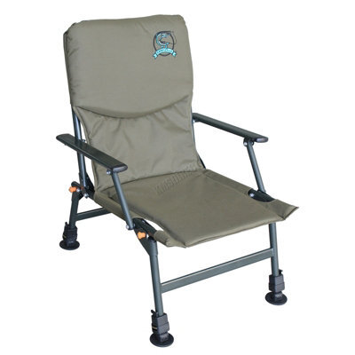Carpzilla Outdoor Portable Folding Carp Fishing Chair Camping Heavy Duty 4 Adjustable Legs Dark Green Fc-053 - image 1