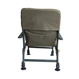 Carpzilla Outdoor Portable Folding Carp Fishing Chair Camping Heavy Duty 4 Adjustable Legs Dark Green Fc-053 - thumbnail 5