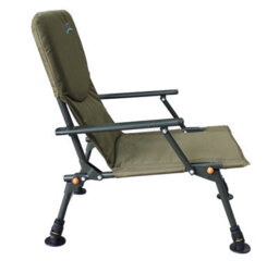 Carpzilla Outdoor Portable Folding Carp Fishing Chair Camping Heavy Duty 4 Adjustable Legs Dark Green Fc-053 - thumbnail 6