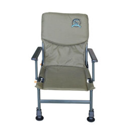 Carpzilla Outdoor Portable Folding Carp Fishing Chair Camping Heavy Duty 4 Adjustable Legs Dark Green Fc-053 - thumbnail 7