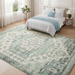 Aspire Homeware Modern Low Pile Area Rug, Non-Slip Living Room Door And Kitchen Rugs, Ember Design (L)60Cm X (W)40Cm - thumbnail 9