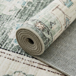 Aspire Homeware Modern Low Pile Area Rug, Non-Slip Living Room Door And Kitchen Rugs, Ember Design (L)60Cm X (W)40Cm - thumbnail 5