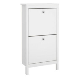 Wyld Haus Gossmere White Shoe Cabinet, 2 Doors, H1230 X W538 X D246 mm - thumbnail 2