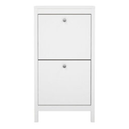 Wyld Haus Gossmere White Shoe Cabinet, 2 Doors, H1230 X W538 X D246 mm - thumbnail 3