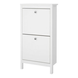 Wyld Haus Gossmere White Shoe Cabinet, 2 Doors, H1230 X W538 X D246 mm - thumbnail 4
