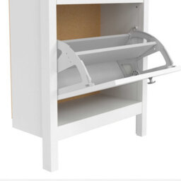 Wyld Haus Gossmere White Shoe Cabinet, 2 Doors, H1230 X W538 X D246 mm - thumbnail 6
