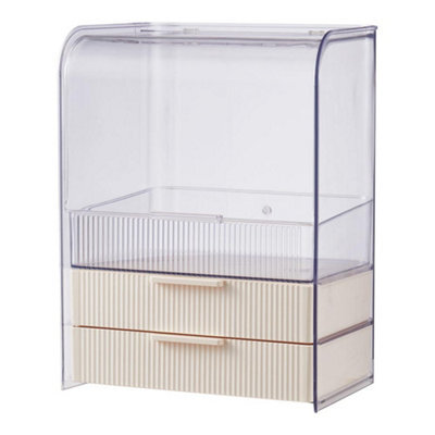 Darphe Cream 3-Drawer Transparent Makeup Organizer Box - image 1