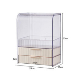 Darphe Cream 3-Drawer Transparent Makeup Organizer Box - thumbnail 4