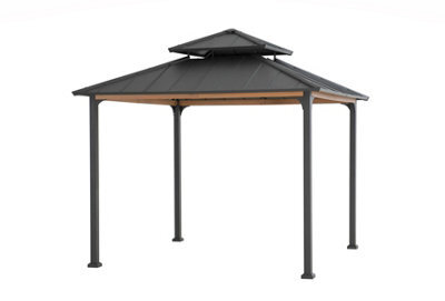 Sunjoy Outdoor Steel Gazebo Pasu - 300Cm X 300Cm, Anthracite - image 1