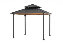 Sunjoy Outdoor Steel Gazebo Pasu - 300Cm X 300Cm, Anthracite - thumbnail 1