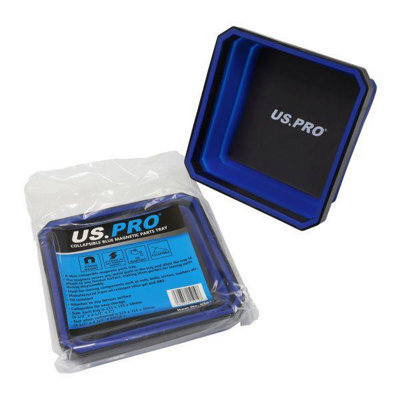 Us Pro Tools Collapsible Blue Magnetic Parts Tray Bowl Holder Organizer X 1 - 6747