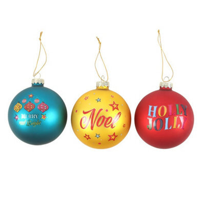 Something Different Nostalgic Gl Christmas Bauble (Pack Of 3) Multicoloured (One Size) - image 1