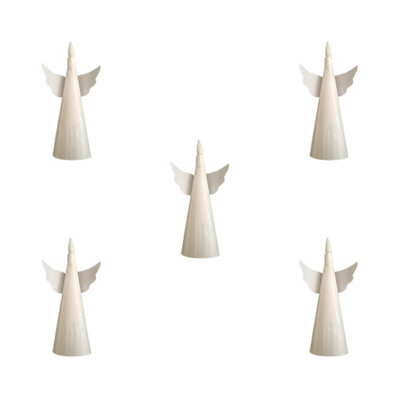 Samuel Alexander Set Of 5 16Cm Battery Operated Floating Christmas Angel Candles With Warm White Leds - image 1