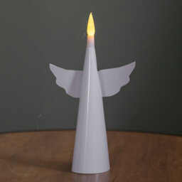 Samuel Alexander Set Of 5 16Cm Battery Operated Floating Christmas Angel Candles With Warm White Leds - thumbnail 6