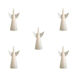 Samuel Alexander Set Of 5 16Cm Battery Operated Floating Christmas Angel Candles With Warm White Leds - thumbnail 3