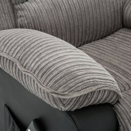 More4Homes Postana Single Motor Electric Rise Recliner Jumbo Cord Fabric Armchair Electric Lift Riser Chair (Grey) - thumbnail 6