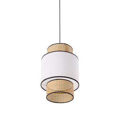 Darphe Nordic Style Fabric Rattan Pendant Light E27 - image 1