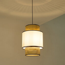 Darphe Nordic Style Fabric Rattan Pendant Light E27 - thumbnail 3