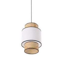 Darphe Nordic Style Fabric Rattan Pendant Light E27 - thumbnail 1