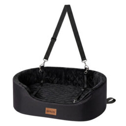 Skylos Dog Car Seat Large Car Dog Bed,10Cm Raised Plush Black - thumbnail 2