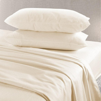 Homes & Linen Pair Of Pillow Cases Flannelette 100% Brushed Cotton Pillow Cases