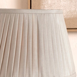 Pacific Lifestyle 25Cm Taupe Poly Cotton Pleated Lampshade For Table Lamps - thumbnail 2