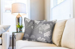 English Garden Cushion Cover In Silver - thumbnail 2