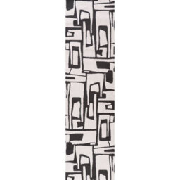 The Rugs Loft Dark Grey And Ivory Abstract Geometric Living Room Area Rug And Runners Soft Pile - thumbnail 9