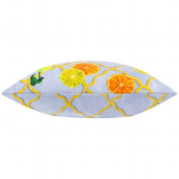 Wylder Citrus Trellis Outdoor Polyester Filled Cushion, Blue, 45 X 45Cm - thumbnail 3