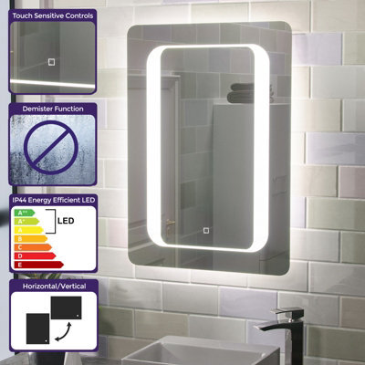 Nes Home Mia Illuminated Led Bathroom Mirror With Anti Fog And Touch Switch - image 1