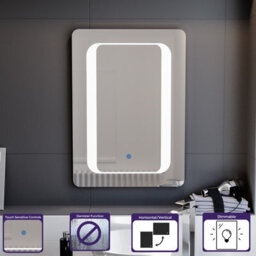 Nes Home Mia Illuminated Led Bathroom Mirror With Anti Fog And Touch Switch - thumbnail 2