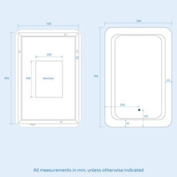 Nes Home Mia Illuminated Led Bathroom Mirror With Anti Fog And Touch Switch - thumbnail 5