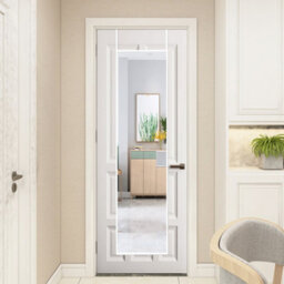 Living And Home White Rectangular Framed Full Length Mirror Dressing Mirror Wall Mounted Or Over Door 37 X 147 Cm - thumbnail 2