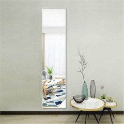 Living And Home White Rectangular Framed Full Length Mirror Dressing Mirror Wall Mounted Or Over Door 37 X 147 Cm
