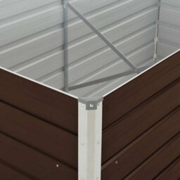 Berkfield Durable Raised Garden Bed Brown 160X80X77 Cm Galvanised Steel - thumbnail 6
