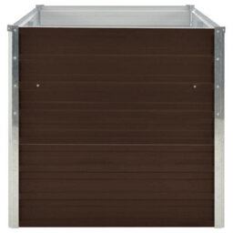 Berkfield Durable Raised Garden Bed Brown 160X80X77 Cm Galvanised Steel - thumbnail 5