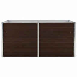Berkfield Durable Raised Garden Bed Brown 160X80X77 Cm Galvanised Steel - thumbnail 4