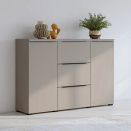 Arte Tana 26 Sideboard Cabinet In Congo & Black - Spacious Storage With Two Doors And Three Drawers - thumbnail 1