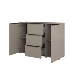 Arte Tana 26 Sideboard Cabinet In Congo & Black - Spacious Storage With Two Doors And Three Drawers - thumbnail 3