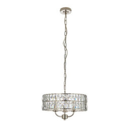 Luminosa Lighting Luminosa Clifton 3 Light Multi Arm Lamp Ceiling Pendant Bright Nickel - thumbnail 8