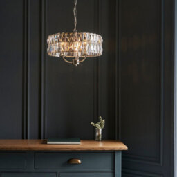 Luminosa Lighting Luminosa Clifton 3 Light Multi Arm Lamp Ceiling Pendant Bright Nickel - thumbnail 3