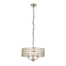 Luminosa Lighting Luminosa Clifton 3 Light Multi Arm Lamp Ceiling Pendant Bright Nickel - thumbnail 6