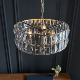 Luminosa Lighting Luminosa Clifton 3 Light Multi Arm Lamp Ceiling Pendant Bright Nickel - thumbnail 4