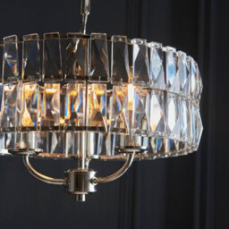 Luminosa Lighting Luminosa Clifton 3 Light Multi Arm Lamp Ceiling Pendant Bright Nickel - thumbnail 5