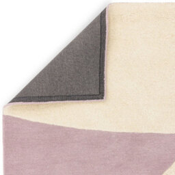 Cream Purple Handmade Abstract 9mm Thick Stain-Resistant Rug For Bedroom, Dining Room, Wool Area Rug-160Cm X 230Cm - thumbnail 4