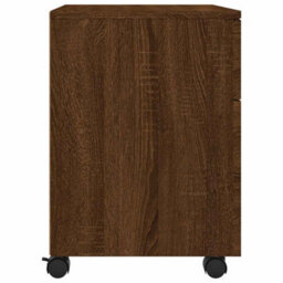 Walplus Mobile File Cabinet With Wheels Brown Oak 45X38X54 Cm Engineered Wood - thumbnail 5